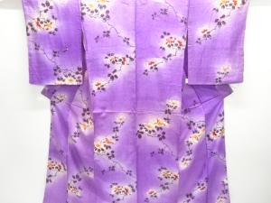 アンティーク　枝花模様着物